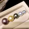 Wholesale AAA tahitian black round shape pearl bead loose pearl for making jewellery