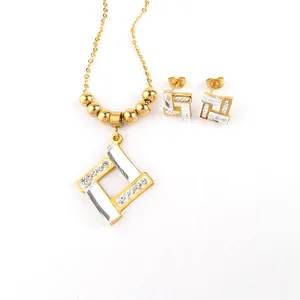 beaded dubai gold jewelry set fashion