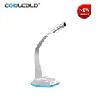 High Sensitive Microphone 4.5V Mini Wired USB Microphone With Blue Led Light For Conference