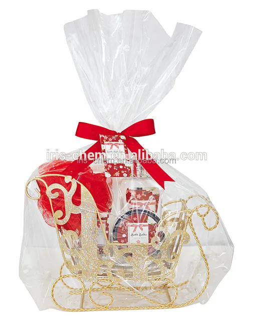 christmas shoes bath gift set glassine paper with body lotion