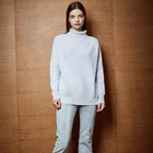 OEM custom name brand 100% cashmere turtleneck knitted women women sweater