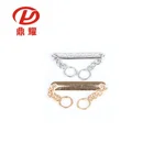 Permanent self adhesive metal logo clothing label,custom metal logo label to sew