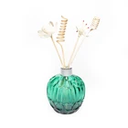Green Coloured 14oz Home Decorative Green Coloured Vase Room Liquid Air Freshener Fragrance Packaging Glass Bottle