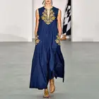 2019 Casual spring/summer v-neck print dress