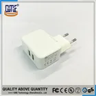 bright white 5v 1a/ 2.4a dual USB adapter for EU market
