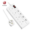 Extension Lead with USB, 4 Way Universal Sockets 4 USB Charging Ports 1.8 Meter Surge Protection Switched Extension Socket