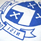 White Terry Bath Towel Towels Bath New Arrived OEM Blue And White Terry Logo Embossed Bath Towel