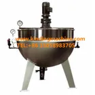 Stainless steel Industrial Vertical/fixed type Steam heating double Jacket kettle cooker with agitator/mixer for jam