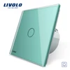 Livolo VL-C701B-18 EU Standard Hotel 1 Gang Glass Touch Panel Wall Doorbell Switch