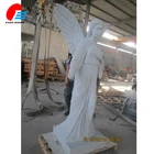 Angel Wholesale Grey Angel Cemetery Statue With Coping
