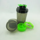 protein shaker bottle protein with pill container powder container ss ball