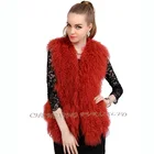 CX-G-B-160F Lamb Natural Real Waistcoat Girls Wholesale Clothing Mexico Fur Vest Women