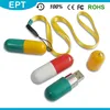 Capsule Pill Shape Colorful Plastic Micro USB Flash Drive Package Chipset