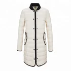 Winter women long windproof warm light padding down jacket coat
