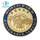 Custom Metal World War II Honorable Service Challenge Coin