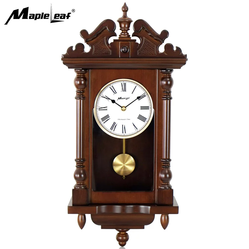 Большой почасовой перезвон антикварные деревянные МАЯТНИК Часы настенные для стен и дома и гостиной украшения