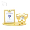 Crystocraft Wholesale Stylish Gold Plated Metal Butterfly with Crystals from Swarovski October Birthday Photo Picture Frame