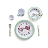 Non-toxic eco friendly 5pcs 100%melamine bamboo kids sets dinnerware,cutlery set,children tableware set