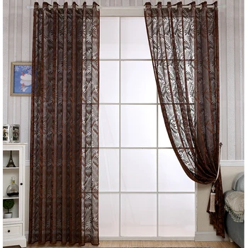 Fancy 100 Polyester Leaf Pattern Sheer Curtain Window Gauze Product On Alibaba Fancy 100 Polyester Leaf Pattern Sheer Curtain Window Gauze Product On Alibaba