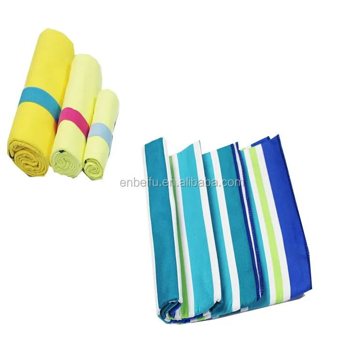 sublimation print microfiber yoga towel striped beach towels
