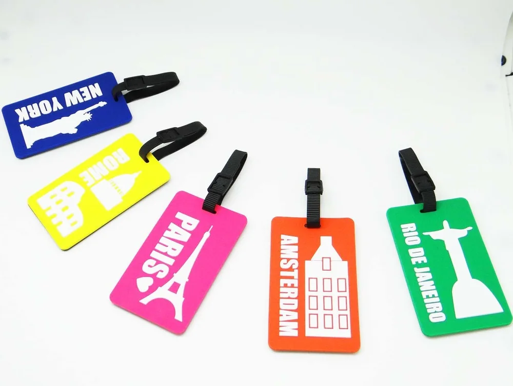 Traveling hard pvc bag tag