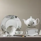 New arrival exquisite modern cheap white ceramic dinner plate sets