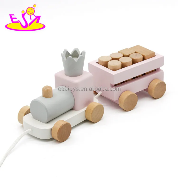 wooden train pull toy