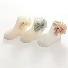 Wholesale 2019 new arrival organic Cotton New brown baby GIRL Socks fashion bow baby girl socks