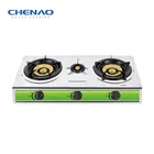 Table Gas Stove 3 Burner Cooktop Stainless Steel Cooker Gas