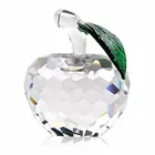 Handmade craft clear apple crystal decoration pieces for christmas gifts and decoration gifts wedding souvenir guests