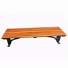 Gavin outdoor urban street bench with wooden seat pan without back support