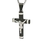 Custom stainless steel mexican metal crucifix cross pendant