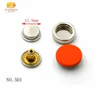 Metal Clothing trims Red paint Snap Buttons