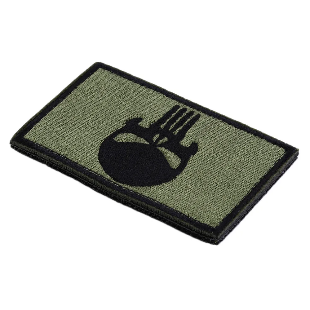 Punisher Skulls Rectangle Embroidery Trim Tactical Patch Armbands Shoulder Badg 2015 Fashion
