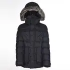 Winter Outerwear Black Women Down Jacket Customized Size Parka