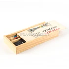 2 in 1 Wooden Indoor Game Mikado Stick Domino Set In Wood Box