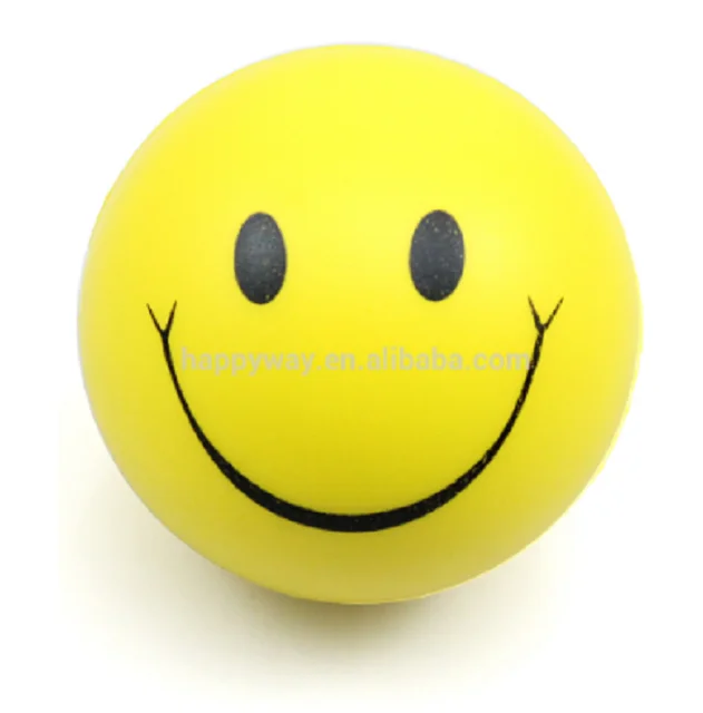 pu foam funny smily face custom stress ball moq100 pcs 0101023