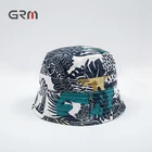 Custom Two Sided All Over Printed Cotton Fishing Bucket Hat For Children