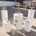 Acrylic Round Cylinder Pedestal Display Art Decor Plinths Pillars