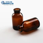 Vials Glass Vial 20ml Moulded Antibiotic Glass Sterile Vials Injection Glass Bottle With Rubber Stopper And Flip Off Cap