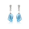 92639-custom jewelry wholesale Crystals from Swarovski, hanging blue stud earrings