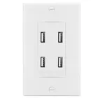 ETL-Listed 4 USB Charging Ports Wall Socket