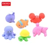 zhorya set of 6 soft rubber lovely cartoon animals baby bath toy