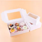 White PVC Plastic Window Packing Cardboard Box For Cake