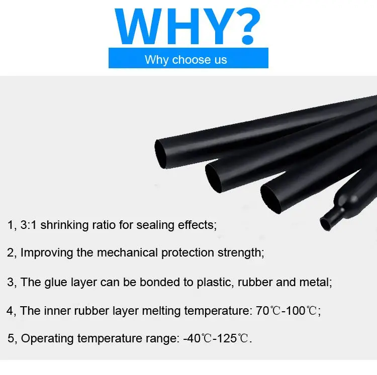 Flexible Glue Lined Heat Shrink Tube 3:1