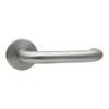Customized brushed steel round hollow tube plate door lock handle