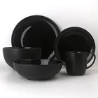 72pcs plain color and flower decal customized dinnerware sets luxury tableware dinner plates