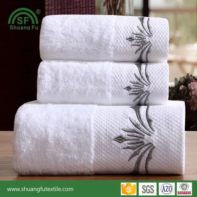 100% cotton embroidery monogrammed promotional towels gift sets