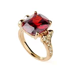 Fashionable costume jewelry ruby rings gold plated Bangkok thailand jewelry