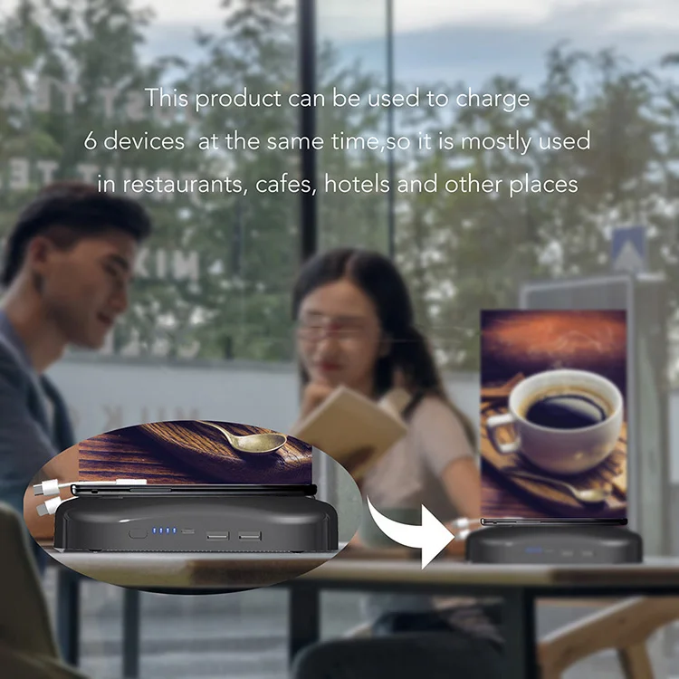 Qi Wireless Charger Universal Advertising And Mobile Phone Power Bank Charging Station For iPhone - ANKUX.COM